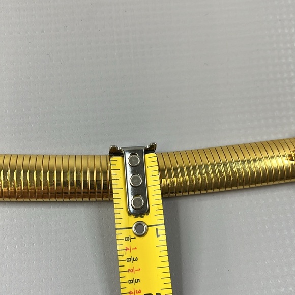 Vintage Accessocraft Gold Silver Tone Stretch Leaf belt Women’s S/M - Picture 9 of 9